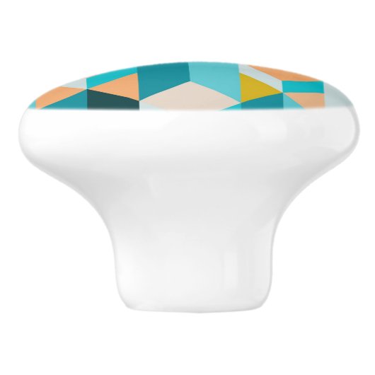 Blauwgroen en Oranje modellen Keramische Knop (Zijkant)