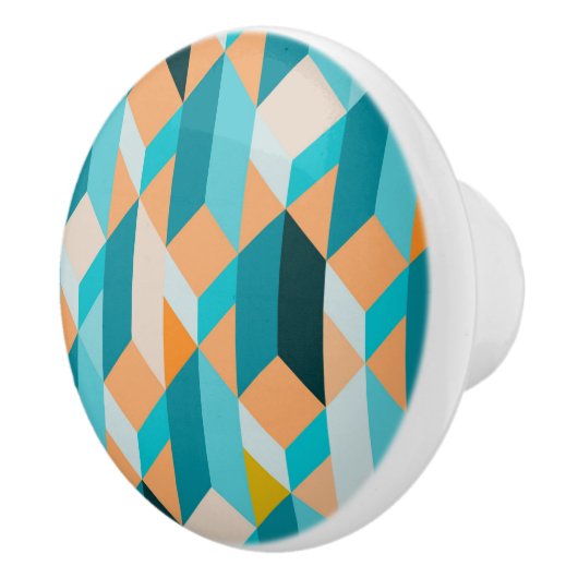 Blauwgroen en Oranje modellen Keramische Knop (Rechts)