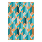 Blauwgroen en Oranje modellen Mini Klembord (Achterkant)