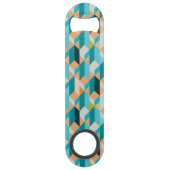 Blauwgroen en Oranje modellen Speed Flessenopener (Voorkant)