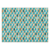 Blauwgroen en Oranje modellen Tafelkleed (Voorkant (Horizontaal))