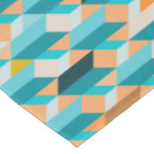 Blauwgroen en Oranje modellen Tafelkleed (Gekanteld)