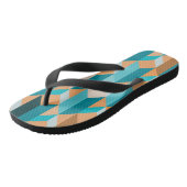 Blauwgroen en Oranje modellen Teenslippers (Schuin)