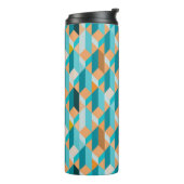 Blauwgroen en Oranje modellen Thermosbeker (Gedraaid links)