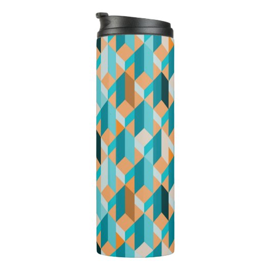 Blauwgroen en Oranje modellen Thermosbeker (Geroteerd rechts)