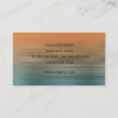 Blauwgroen en Oranje Stripe Visitekaartje (Achterkant)