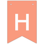 Blauwgroen en Oranje Waterverf Ocean Birthday Bunt Vlaggetjes (Tweede vlag)