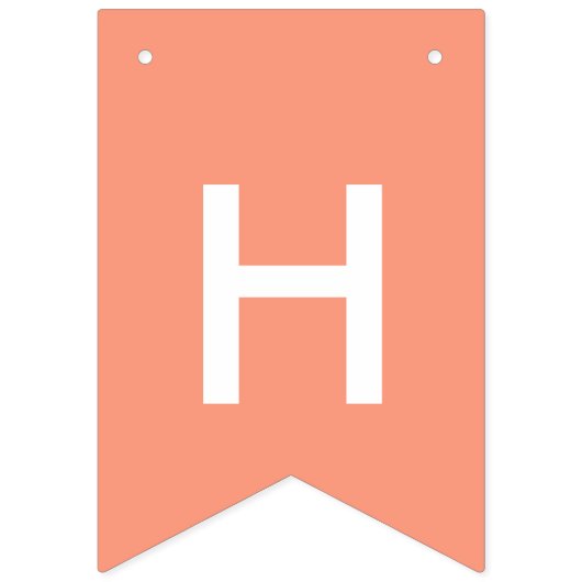 Blauwgroen en Oranje Waterverf Ocean Birthday Bunt Vlaggetjes (Tweede vlag)