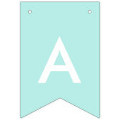 Blauwgroen en Oranje Waterverf Ocean Birthday Bunt Vlaggetjes (Derde vlag)