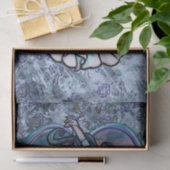 Blauwgroen en Paars Belly Dancer Love Heart Tissuepapier (Geschenk)