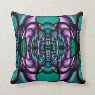 Blauwgroen en Paars Fractal Design American MoJo P Kussen