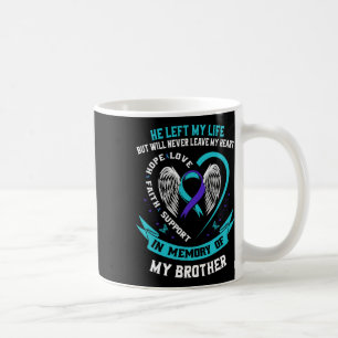 Blauwgroen en Paars ter nagedachtenis van mijn bro Koffiemok