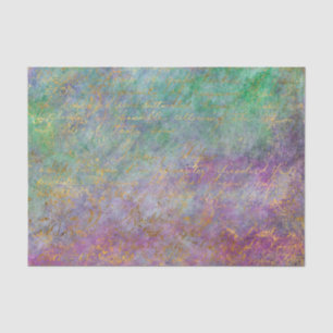 Blauwgroen en Paarse Abstracte Peacock-kleuren ont Tissuepapier