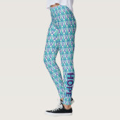 Blauwgroen en Paarse bewustwording Leggings van Ri (Links)