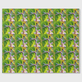 Blauwgroen en paarse dragonvlieg cadeaupapier (Vlak)