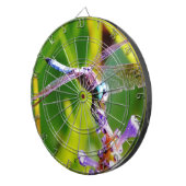 Blauwgroen en paarse dragonvlieg dartbord (Voorkant Rechts)