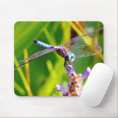 Blauwgroen en paarse dragonvlieg muismat (Met muis)