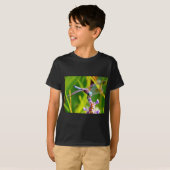 Blauwgroen en paarse dragonvlieg t-shirt (Voorkant volledig)