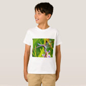 Blauwgroen en paarse dragonvlieg t-shirt (Voorkant volledig)
