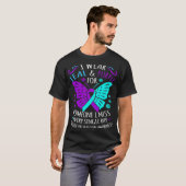 Blauwgroen en Paarse Happy Suicide Awareness Onder T-shirt (Voorkant volledig)