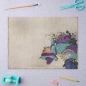 Blauwgroen en Paarse hartenkoningin ontbinding Tissuepapier (Craft)