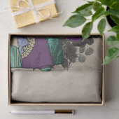 Blauwgroen en Paarse hartenkoningin ontbinding Tissuepapier (Geschenk)