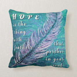 Blauwgroen en Paarse Hope Pillow voor Ovarian Canc Kussen