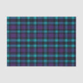 Blauwgroen en paarse plaid tissuepapier (Voorkant)