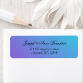 Blauwgroen en Paarse retouradres Etiket (Insitu)