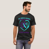 Blauwgroen en Paarse Suicide Prevention Awareness T-shirt (Voorkant volledig)
