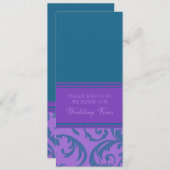 Blauwgroen en Paarse uitnodigingen tot vernieuwing (Voorkant / Achterkant)