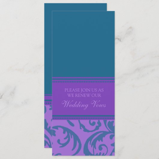 Blauwgroen en Paarse uitnodigingen tot vernieuwing (Voorkant / Achterkant)