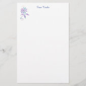 Blauwgroen en Paarse ventilator, DIY-naam en -beri Briefpapier (Voorkant)