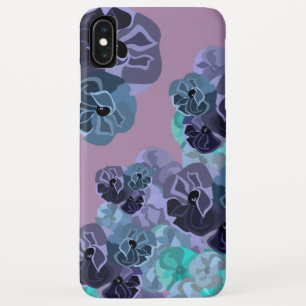 Blauwgroen en Paarse Vintage Floral afdrukken Case-Mate iPhone Case