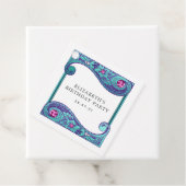 Blauwgroen en Paarse Zeemeermin Treasure Ornamenta Bedankjes Labels (In situ)