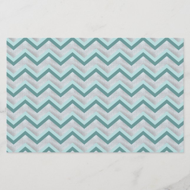 Blauwgroen en parels ZigZag (Voorkant)