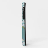 Blauwgroen en parels ZigZag Case-Mate iPhone Case (Achterkant/links)