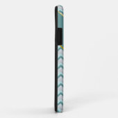 Blauwgroen en parels ZigZag Case-Mate iPhone Case (Achterkant/rechts)
