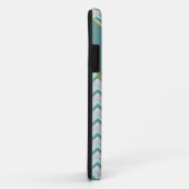 Blauwgroen en parels ZigZag Case-Mate iPhone Case (Achterkant/rechts)