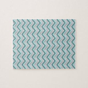 Blauwgroen en parels ZigZag Legpuzzel