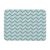 Blauwgroen en parels ZigZag Magneet (Horizontaal)