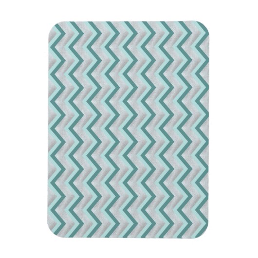 Blauwgroen en parels ZigZag Magneet (Verticaal)