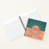 Blauwgroen en Perzik Sun BossLady Regels #4 Notitieboek (Binnen)