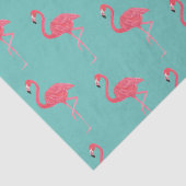 Blauwgroen en PInk Flamingo Wrapping Gift Tissuepapier (Detail)