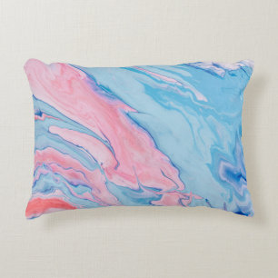 BLAUWGROEN EN RODE ABSTRACTE VERVUILING ACCENT KUSSEN