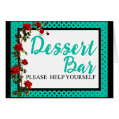 Blauwgroen en rode rozen Sugar Skulls Desert Bar (Voorkant Horizontaal)