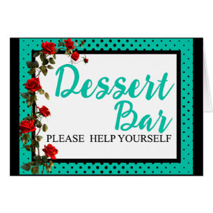 Blauwgroen en rode rozen Sugar Skulls Desert Bar