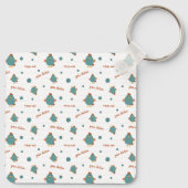 Blauwgroen- en roestgaren kippen, Sleutelhanger (Achterkant)