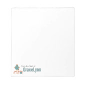 Blauwgroen- en roestgaren Notitieblok van kippen (Voorkant)