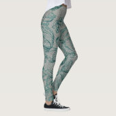 Blauwgroen en roomkleurige Leggings (Rechts)